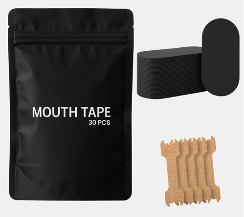 Mouth Tape for Sleeping – 30 Sleep Mouth Strips + 5 Nasal Strips